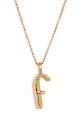 Jenny Bird Customized Monogram Pendant Necklace in High Polish Gold - F
