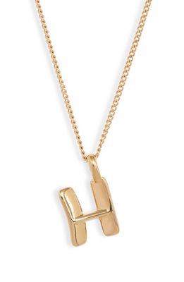 Jenny Bird Customized Monogram Pendant Necklace in High Polish Gold - H