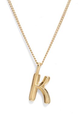 Jenny Bird Customized Monogram Pendant Necklace in High Polish Gold - K