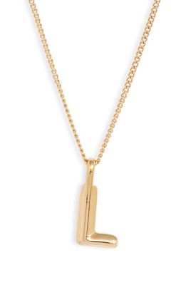 Jenny Bird Customized Monogram Pendant Necklace in High Polish Gold - L