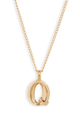 Jenny Bird Customized Monogram Pendant Necklace in High Polish Gold - Q
