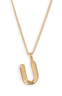 Jenny Bird Customized Monogram Pendant Necklace in High Polish Gold - U