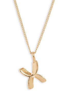 Jenny Bird Customized Monogram Pendant Necklace in High Polish Gold - X
