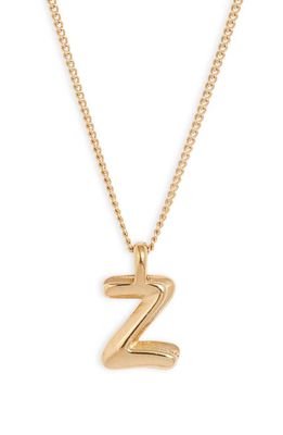 Jenny Bird Customized Monogram Pendant Necklace in High Polish Gold - Z