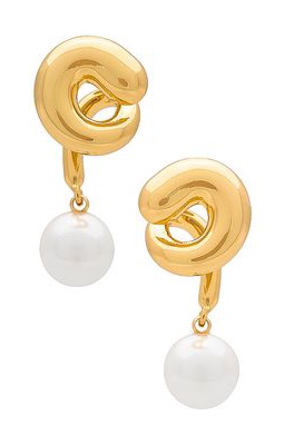 Jenny Bird Daphne Earring in Metallic Gold.