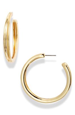 Jenny Bird Doune Slim Hoop Earrings in High Polish Gold