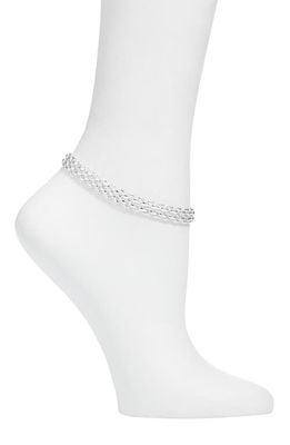 Jenny Bird Francis Mesh Chain Anklet in Silver