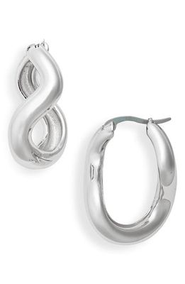Jenny Bird Gala Twist Hoop Earrings in Silver