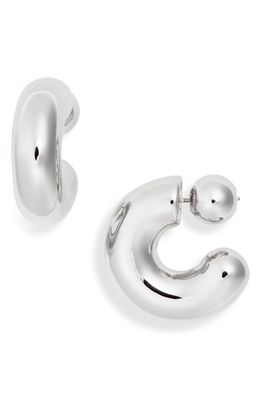 Jenny Bird Large Tome Hoop Earrings in High Polish Silver 