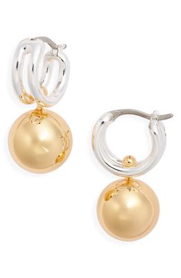 Jenny Bird Lyra Huggie Drop Earrings in Two-Tone