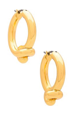 Jenny Bird Maeve Hoop Earring in Metallic Gold.