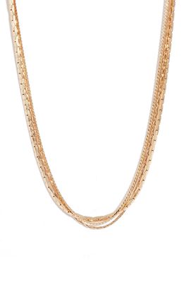 Jenny Bird Nordi Triple Strand Chain Necklace in Gold