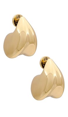 Jenny Bird Nouveaux Puff Earrings in Metallic Gold.