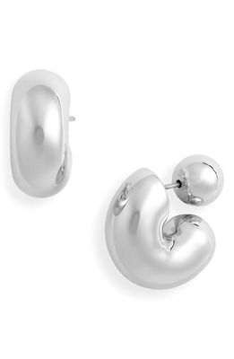 Jenny Bird Tome Medium Hoop Earrings in High Polish Silver