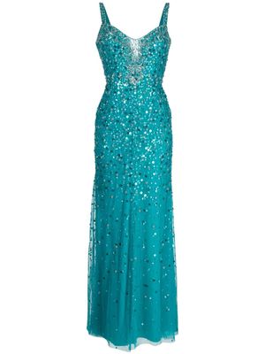 Jenny Packham Alana sequin-embellished gown - Blue