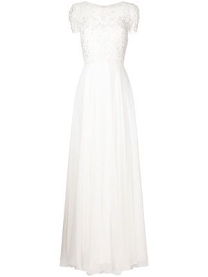 Jenny Packham Albertine crystal-embellished gown - White