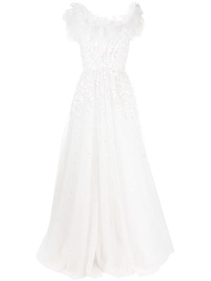 Jenny Packham Angel Eyes flared maxi dress - White