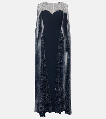 Jenny Packham Cordelia embellished caped gown