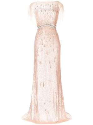 Jenny Packham embellished tulle gown - Pink