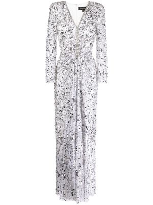 Jenny Packham Gazelle sequin-embellished gown - Silver