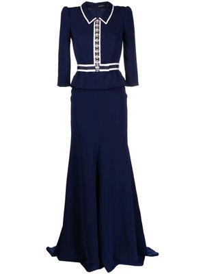 Jenny Packham Greta floor-length gown - Blue