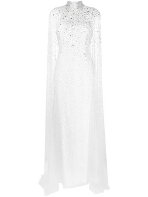 Jenny Packham Ingrid crystal-embellished gown dress - White