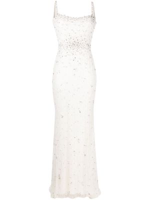 Jenny Packham Kabla floral-sequin bridal gown - White