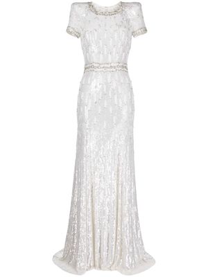 Jenny Packham Kira sequin-embellished dress - White