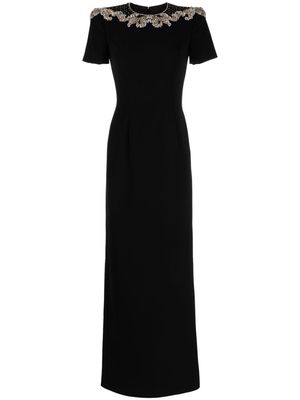 Jenny Packham Lana crystal-embellished dress - Black