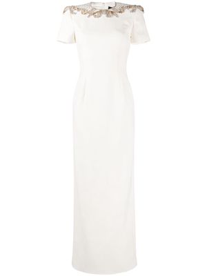 Jenny Packham Lana crystal-embellished dress - White