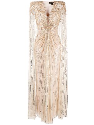 Jenny Packham Lotus Lady sequin-embellished gown - Gold