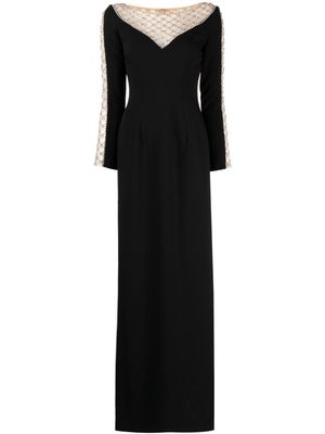 Jenny Packham Mariette crystal-embellished maxi dress - Black