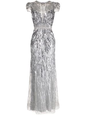 Jenny Packham Marina sequin-embellished gown - Grey