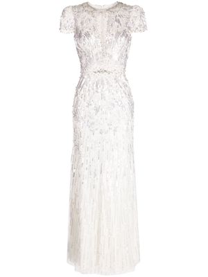 Jenny Packham Marina sequin-embellished gown - White