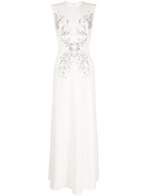 Jenny Packham Misty bead-embellished dress - White