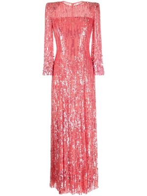 Jenny Packham Nymph sequin-embellished dress - Red