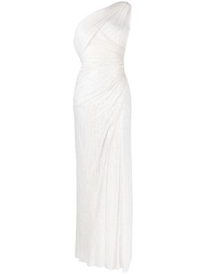 Jenny Packham one-shoulder sequin-embellished dress - White