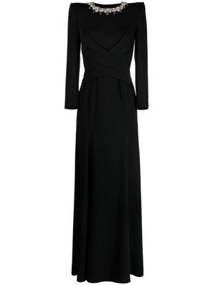 Jenny Packham Plaza crystal-embellished gown - Black
