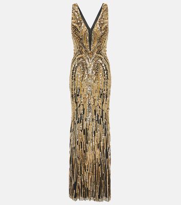 Jenny Packham Raquel sequined tulle gown