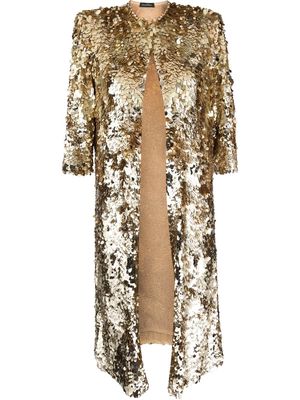Jenny Packham sequin-embellished jacket - Gold