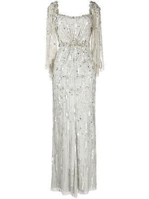 Jenny Packham sequin-embellished tulle gown - Green