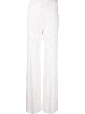Jenny Packham sequinned straight-leg trousers - White