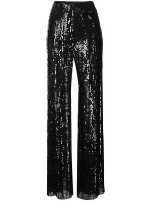 Jenny Packham sequinned wide-leg trousers - Black