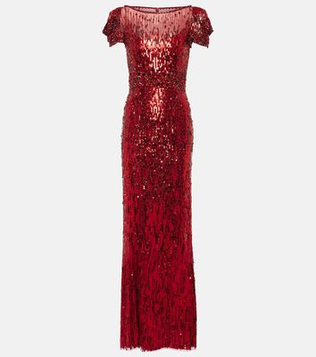 Jenny Packham Sungem sequined gown