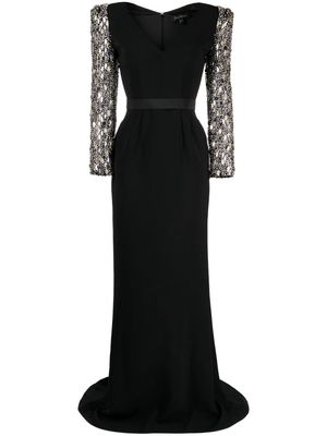 Jenny Packham Tabitha crystal-embellished gown - Black