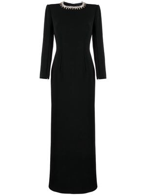 Jenny Packham Thetis crystal-embellished maxi dress - Black