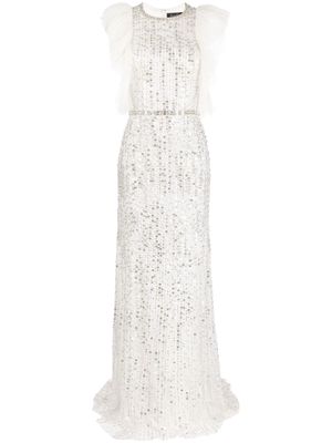 Jenny Packham Zorya crystal-embellished gown - White