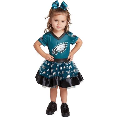 JERRY LEIGH Girls Toddler Midnight Green Philadelphia Eagles Tutu Tailgate Game Day V-Neck Costume