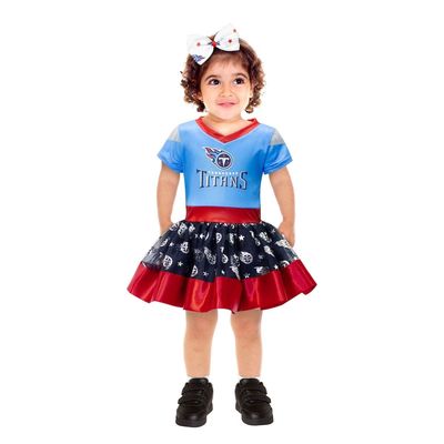 JERRY LEIGH Girls Toddler Navy Tennessee Titans Tutu Tailgate Game Day V-Neck Costume