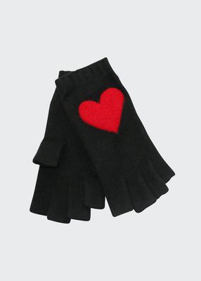 Jersey-Knit Cashmere Fingerless Gloves